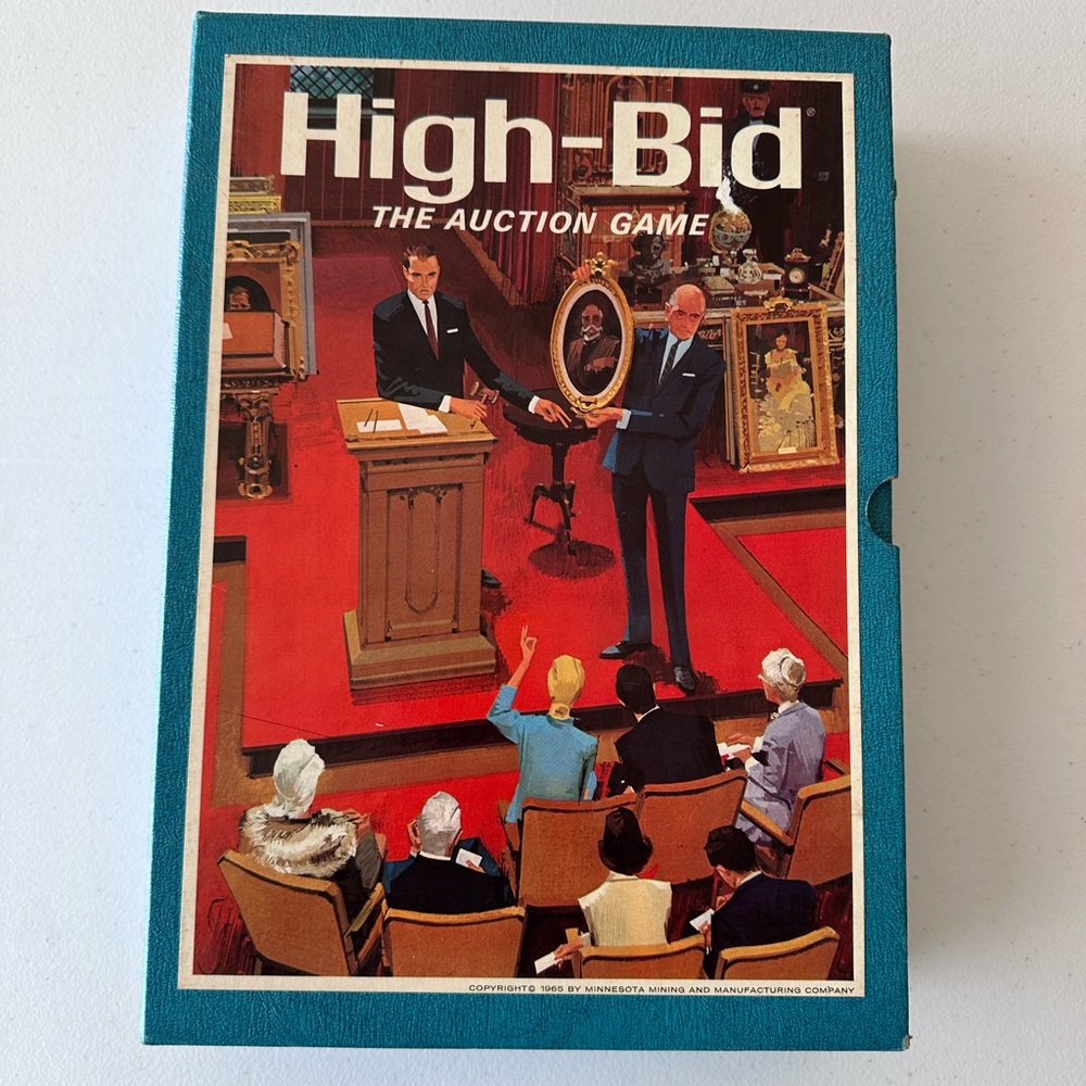 VTG 1965 Board Game by the 3M Co. High-Bid The Auction Game Collectible GREAT